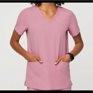 Figs Casma Scrub Top — Limited Edition Chalk Pink